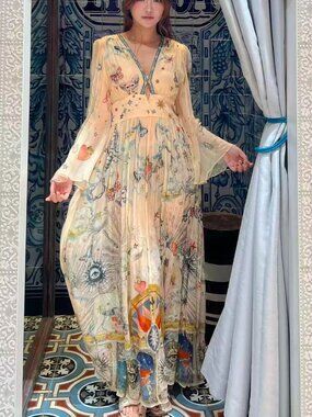 Camilla House of horoscopes hardware detail long sleeve dress